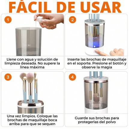 LIMPIADOR DE BROCHAS DE MAQUILLAJE ELECTRICO + ENVIO GRATIS🛍️
