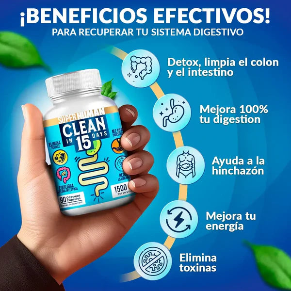 2 X 1 - Clean15™ Limpieza Completa Estomacal en 15 días + ENVIO GRATIS